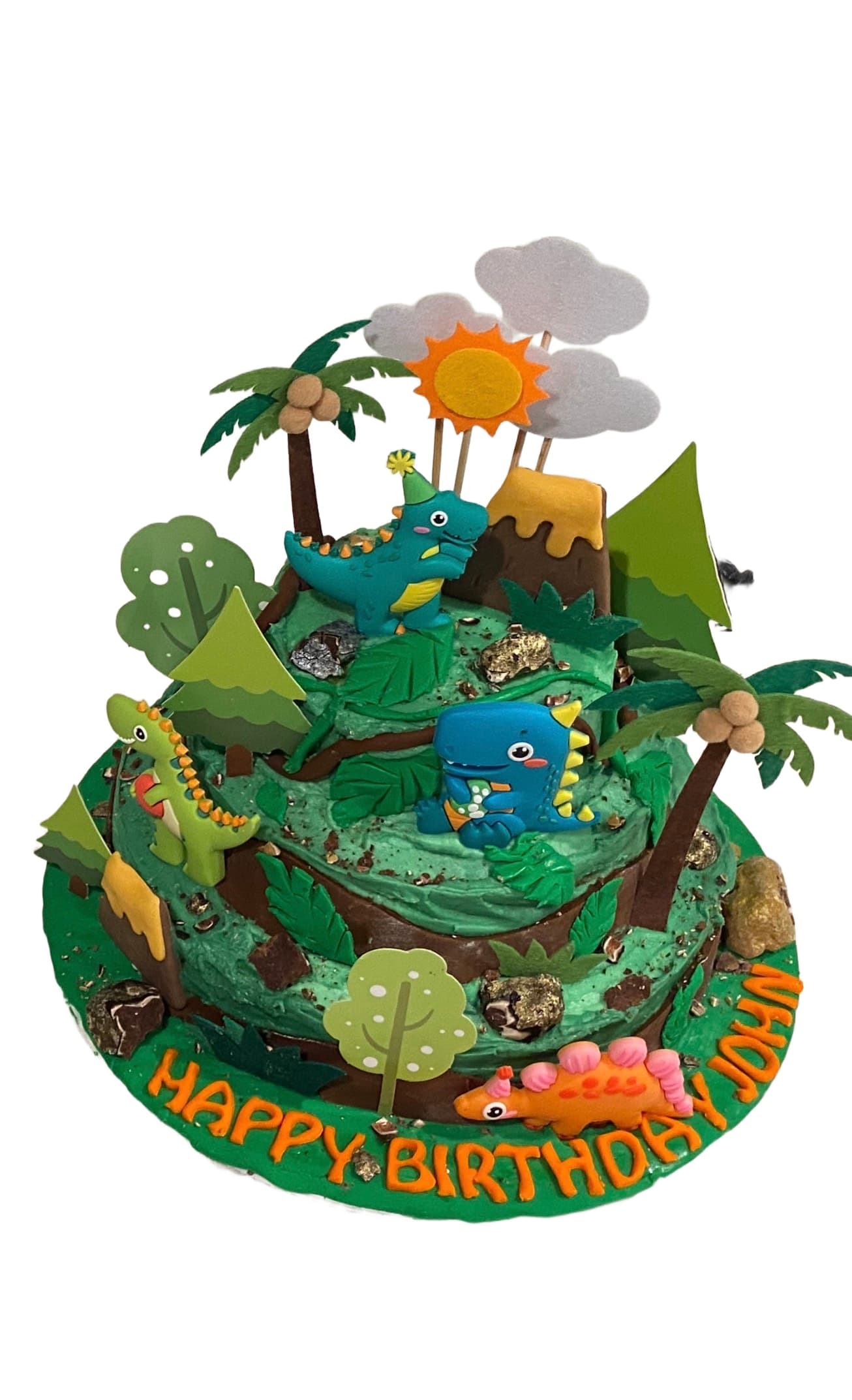 Dinosaur Jungle Birthday Cake